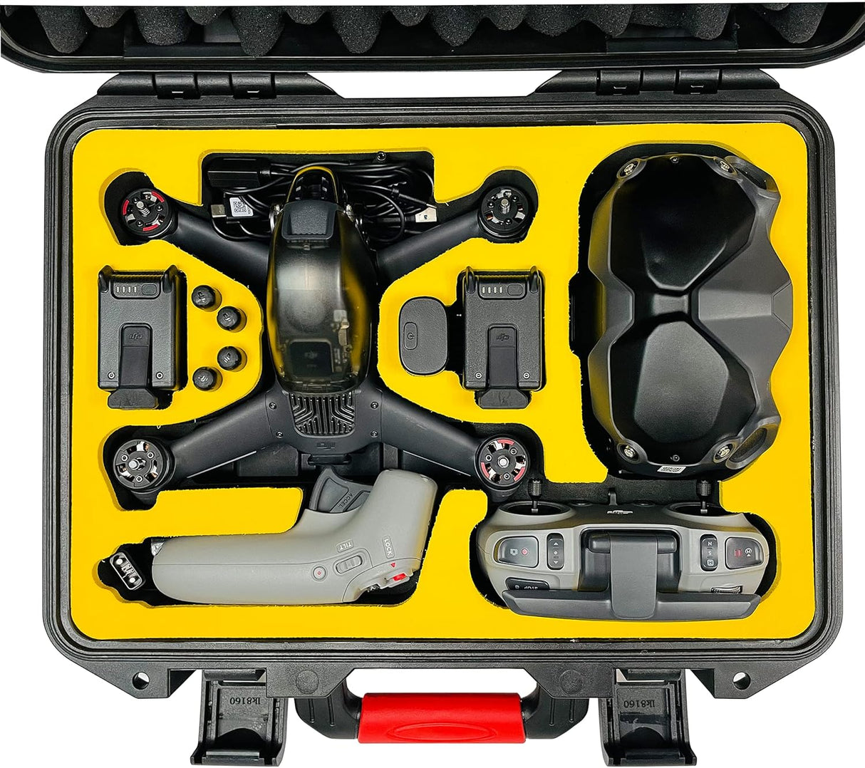 Waterproof DJI FPV Drone Case, DJI FPV Hard Case Compact Carrying Case, FPV Drone Kit, DJI FPV Accessories[Case ONLY]