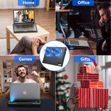 Tecknet Adjustable Laptop Cooling Pad with Dual Fans for Gaming and Study