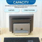 Vertical Laptop Stand Office Desk Accessories Laptop Organizer, Silver