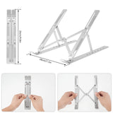 Laptop Stand, Laptop Holder Riser, Computer Tablet Stand, 6 Angles Adjustable Aluminum Ergonomic Foldable Portable Desktop Holder, Ventilated Cooling Notebook Stand for 10-15.6” Laptoptablet