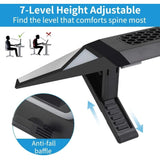 Gaming Laptop Cooling Pad, 4500RPM Laptop Cooling Pad with Turbofan, USB Port, Color Lights