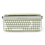 B309 Sand Beige Upgraded Retro Wireless Usb-C/Bluetooth Typewriter Keyboard with Cute round Keycaps&Integrated Stands