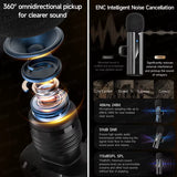 2-In-1 Wireless Lavalier Microphone for Iphone Android, Mini Pro Lapel Mic with Noise Reduction & Pickup for Vlog Live Recording