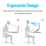 Laptop Stand, Laptop Holder Riser, Computer Tablet Stand, 6 Angles Adjustable Aluminum Ergonomic Foldable Portable Desktop Holder, Ventilated Cooling Notebook Stand for 10-15.6” Laptoptablet