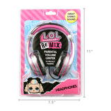 Ekids LOL Surprise Wired Headphones for Kids, Tangle Free Stereo Headphones with Parental Volume Control