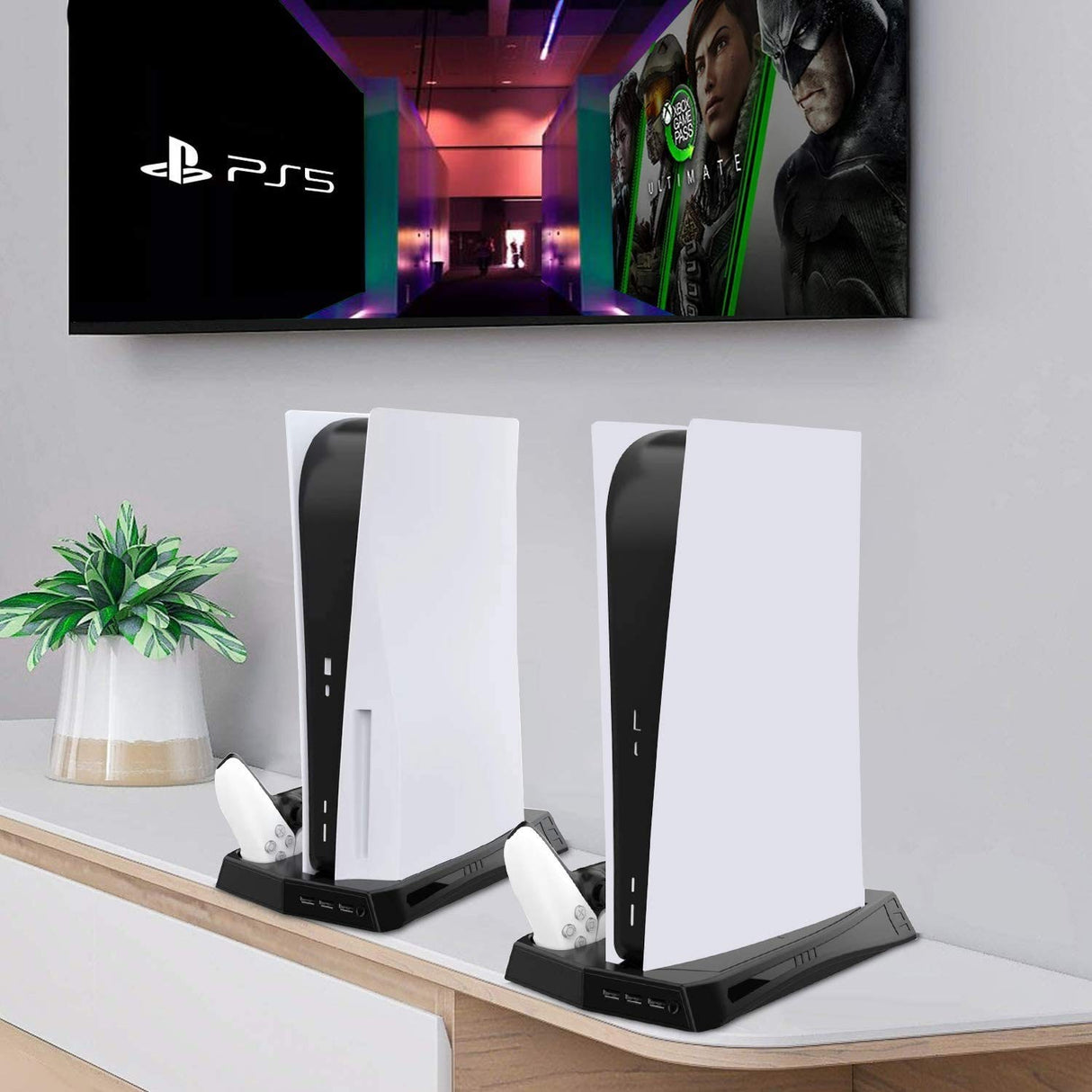 Vertical Stand with Cooling Fan for Play Station 5 and Ps 5 Digital Ed