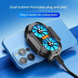 Universal Portable Dual Fan Rechargeable Mobile Phone Cooler Radiator Phone Cooling Fan for Iphone 15 Xiaomi 14 Samsung S24U
