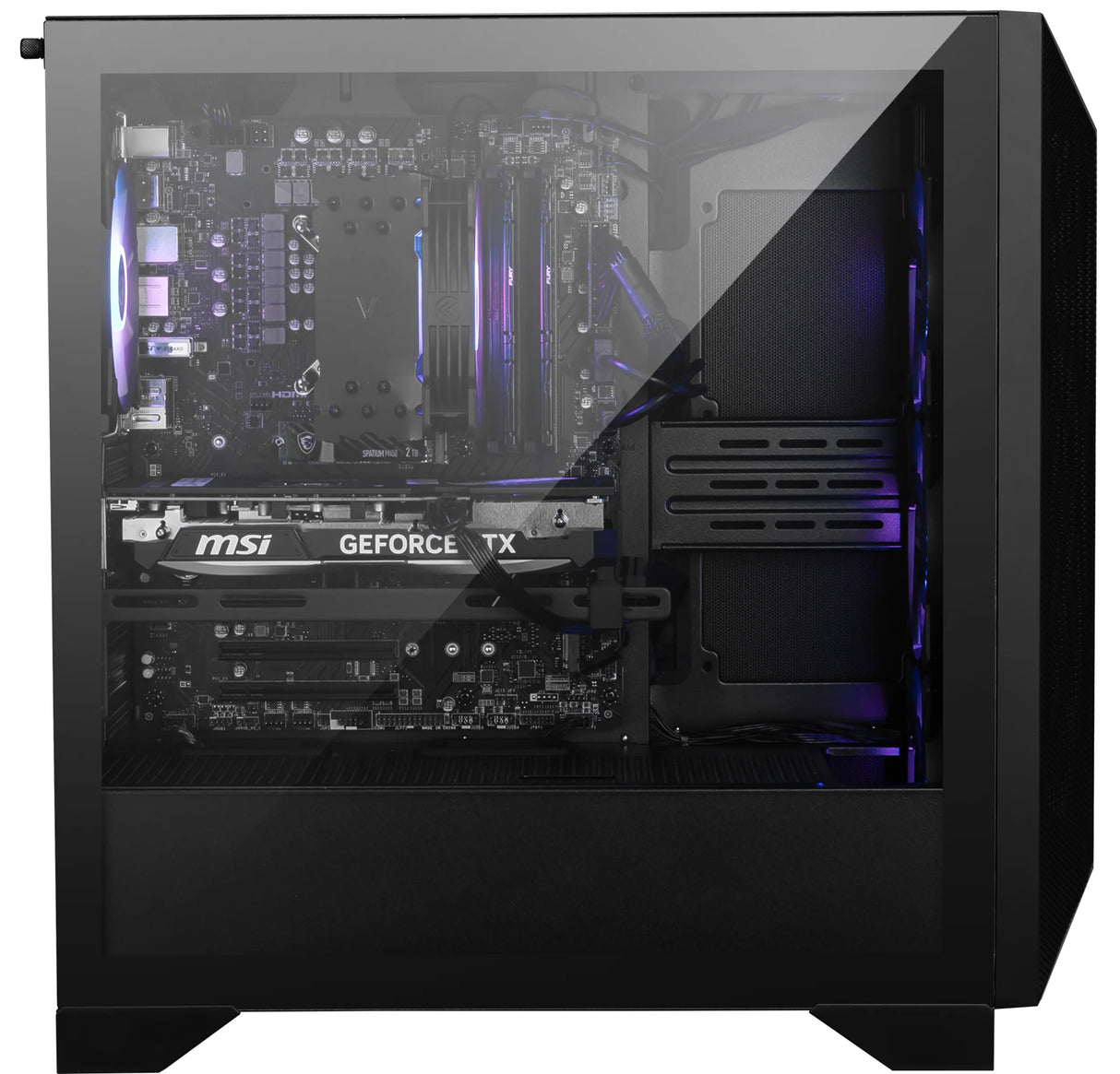 Aegis R2 Gaming Desktop Intel I5-14400F NVIDIA RTX 5060 - 16GB DDR5 1TB SSD Win 11 Black