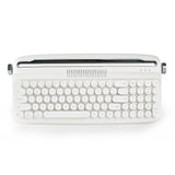 B309 Sand Beige Upgraded Retro Wireless Usb-C/Bluetooth Typewriter Keyboard with Cute round Keycaps&Integrated Stands
