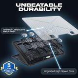 KLIM V15 Gaming Laptop Cooling Pad with 15 Fans + RGB Laptop Cooler + Adjustable