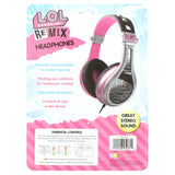 Ekids LOL Surprise Wired Headphones for Kids, Tangle Free Stereo Headphones with Parental Volume Control