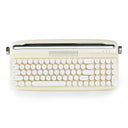 B309 Sand Beige Upgraded Retro Wireless Usb-C/Bluetooth Typewriter Keyboard with Cute round Keycaps&Integrated Stands