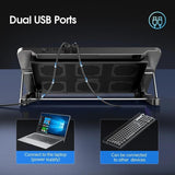 15.6-17.3Inch Laptop Cooling Pad with 6 Quiet Fans,7 Height & Wind Speed Adjusta