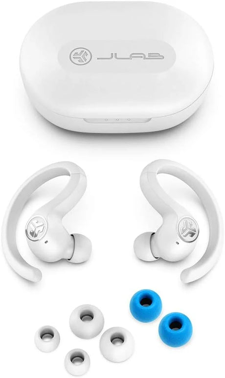 Audio Jbuds Air Sport True Wireless Earbuds - True Wireless Earphones with Mic - In-Ear - Over-The-Ear Mount - Bluetooth - White