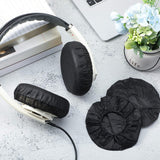 100 Pieces Headphone Ear Covers Disposable Earphone Sanitary Non-Woven Stretch Earpad Covers Fit for Most on Ear Headphones(11 Cm,Black)