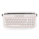 B309 Sand Beige Upgraded Retro Wireless Usb-C/Bluetooth Typewriter Keyboard with Cute round Keycaps&Integrated Stands