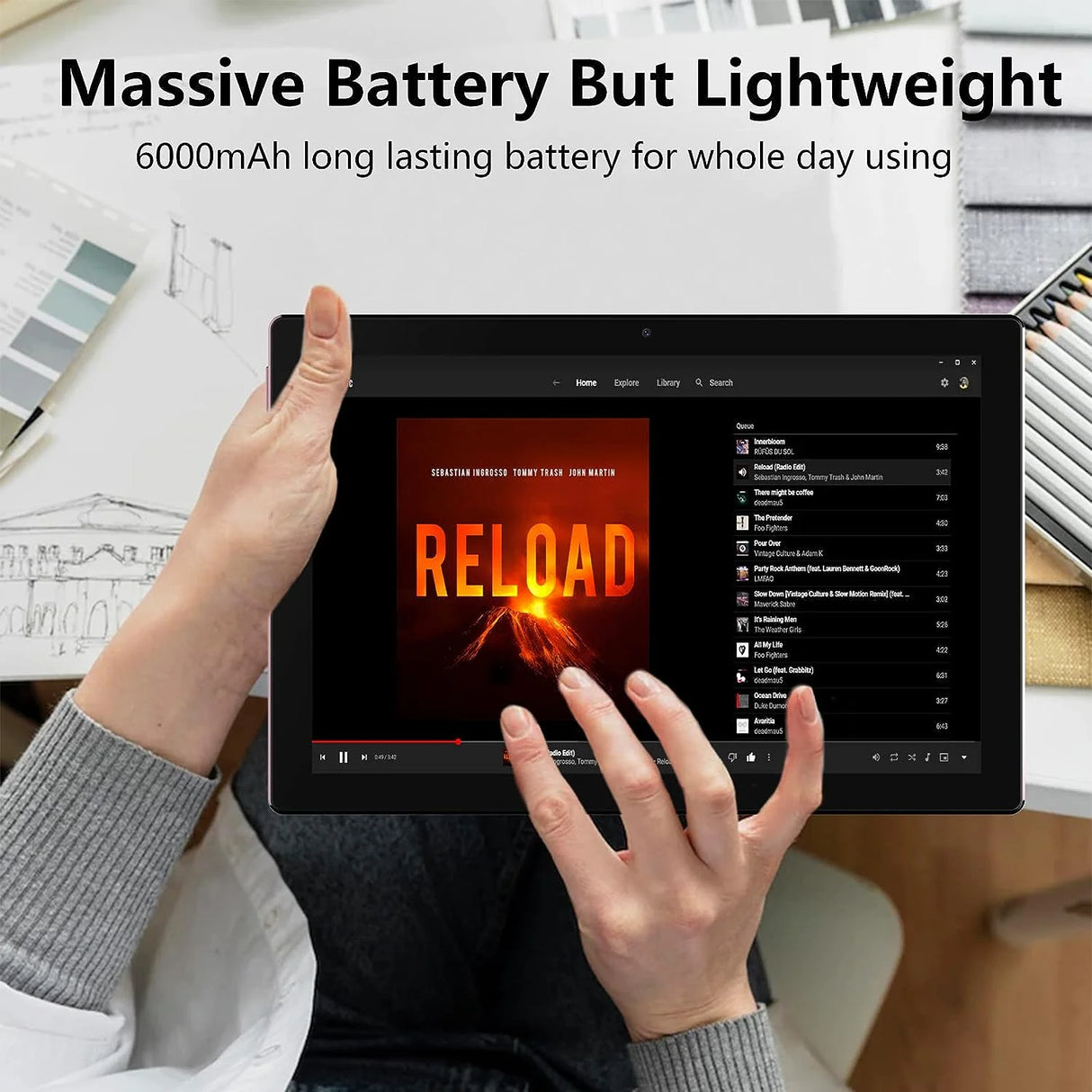 Android 13 Tablet with Keyboard, 10 Inch 2 in 1 Tablets, 12GB RAM+128GB ROM 2.0Ghz CPU Tableta, 2.4G/5G Wifi6 BT 5.0 Tablet PC, 1280*800 HD Tablet with Case Mouse Stylus Film, 6000Mah Battery Tablet