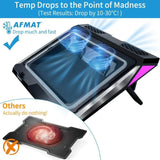 Gaming Laptop Cooling Pad, 4500RPM Laptop Cooling Pad with Turbofan, USB Port, Color Lights