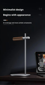 Headphone Stand Headset Holder Earphone Stand with Aluminum & Walnut Wood Desk Gaming Headphone Hook for VR