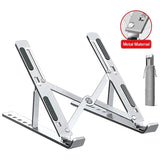 Metal Portable Foldable Laptop Stand Adjustable Notebook Holder Aluminum Support For Macbook Pro Air Computer Tablet Base Desk