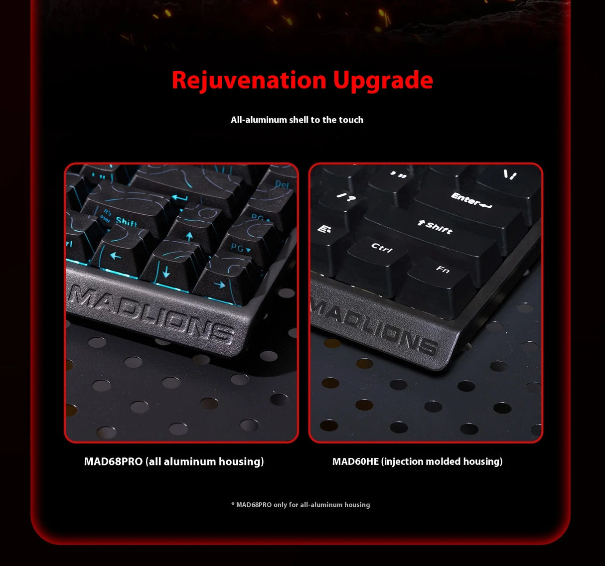 MADLIONS MAD 60HE Keyboard Magnetic Switch MAD68HE Rapid Trigger Wired Gaming Keyboard Hotswap Custom Keyboard Gamer Accessories