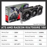 ASUS ATS RX6750GRE V2 10G Graphics Card AMD GPU GDDR6 160Bit Video Memory 2K High Refresh Rate Gaming Video Card placa de vídeo