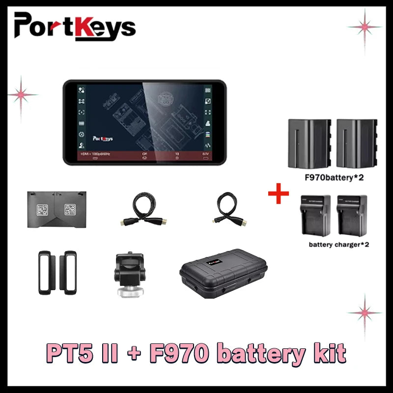 Portkeys PT5 II 5″ Monitor 4K Touchscreen Portable 500nit Ultra-thin 3D LUT 1920*1080 for Camera DSLR P6 new upgrade