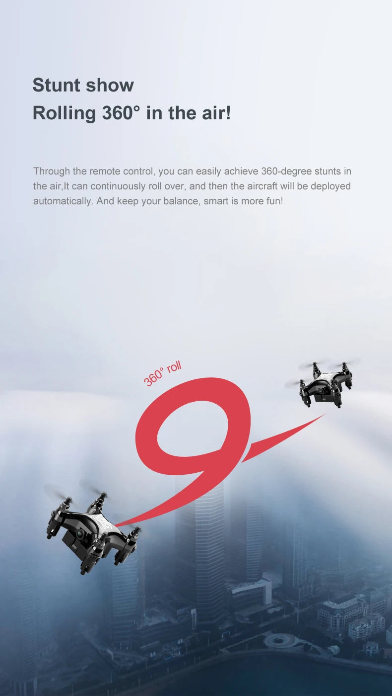 Mini Drone Movie Quality Photography Remote Control Aircraft Aircraft Helicopter Kid Children's Toy Gift