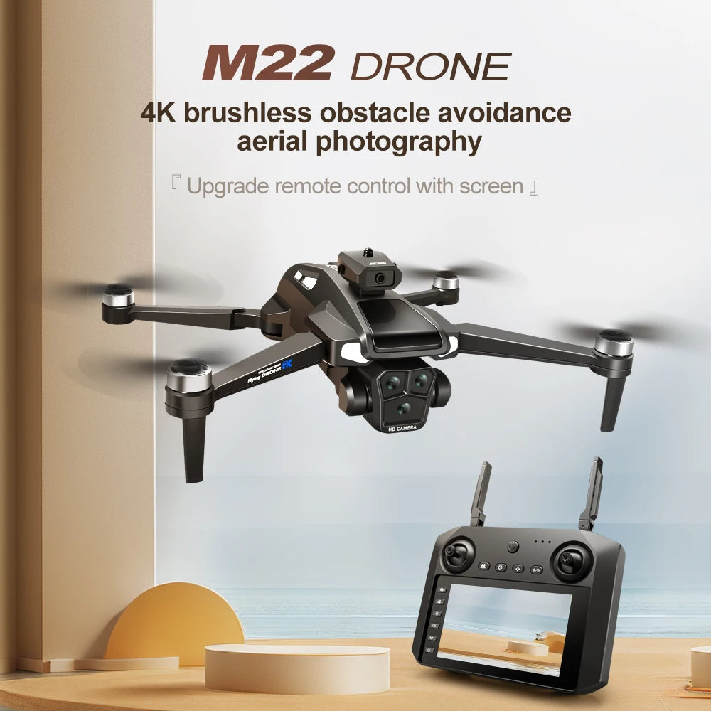 Drone 4K HD Brushless Motor Avoidance Drones with 4.5" Screen On Control Dual Cameras Quadcopter Gifts For Children and Adults