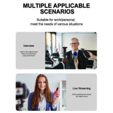 Wireless Microphone Lavalier Microphone Live Broadcast Game Mic Noise Cancelling Audio Video Recording Mini for Phone Android