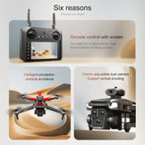 Drone 4K HD Brushless Motor Avoidance Drones with 4.5" Screen On Control Dual Cameras Quadcopter Gifts For Children and Adults