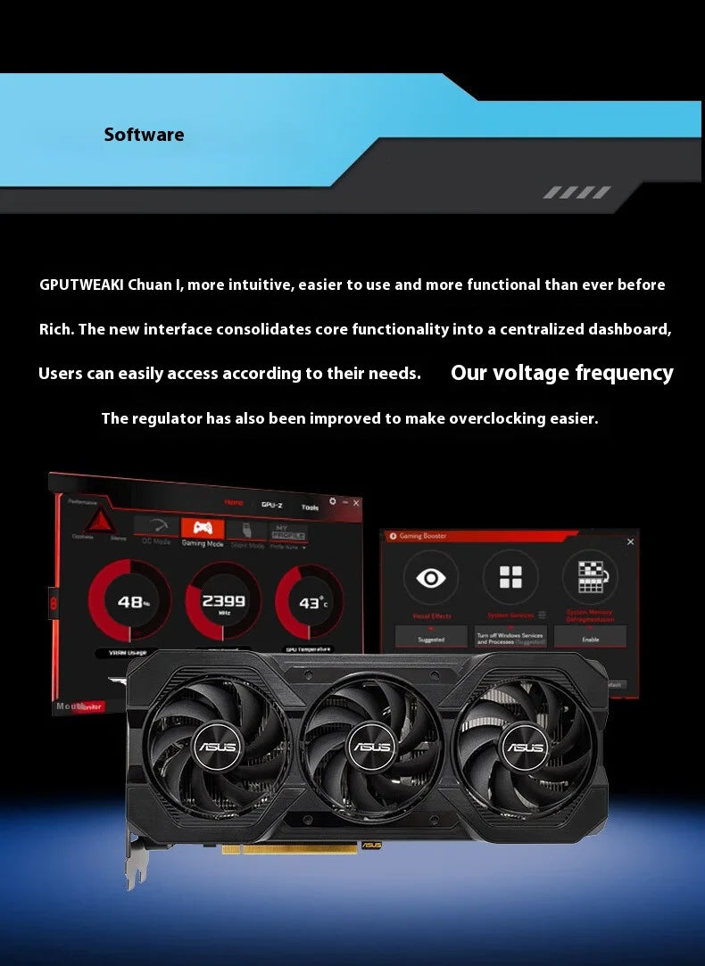 ASUS ATS RX6750GRE V2 10G Graphics Card AMD GPU GDDR6 160Bit Video Memory 2K High Refresh Rate Gaming Video Card placa de vídeo