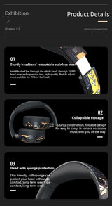 POLVCDG Bluetooth Headphone Gaming Headphone Noise cancelling headphone with microphone for mobile phone PC Android, IOS