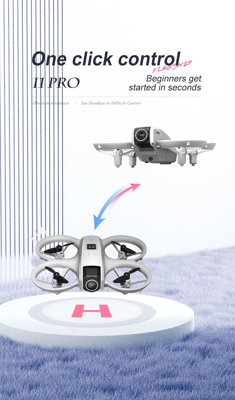 Mini Drone Dual Camera 8K HDAerial Aircraft Obstacle Avoidance UAV Fixed Remote Control Airplane Gift Toys Toy airplane