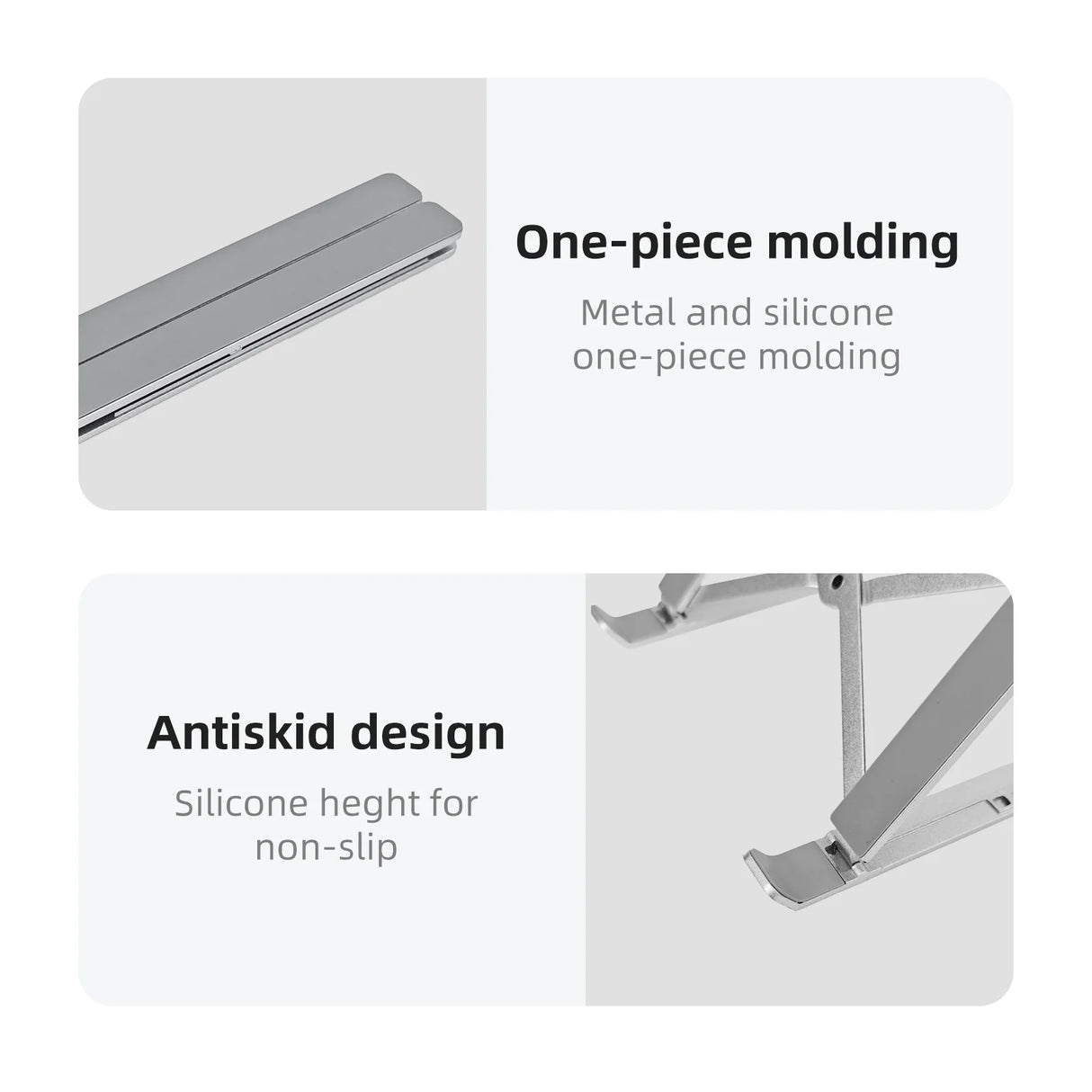Aluminum Laptop Stand Holder Riser Computer Tablet Stand Desktop Holder Compatible with 10-15.6” MacBook,iPad, HP, Dell, Lenovo