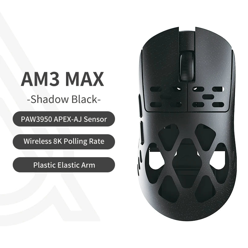 AJAZZ AM3 Pro Max Triple Mode Wireless Gaming Mouse Paw3950 Apex Sensor Magnesium Lightweight Custom Edition Gaming Mouse