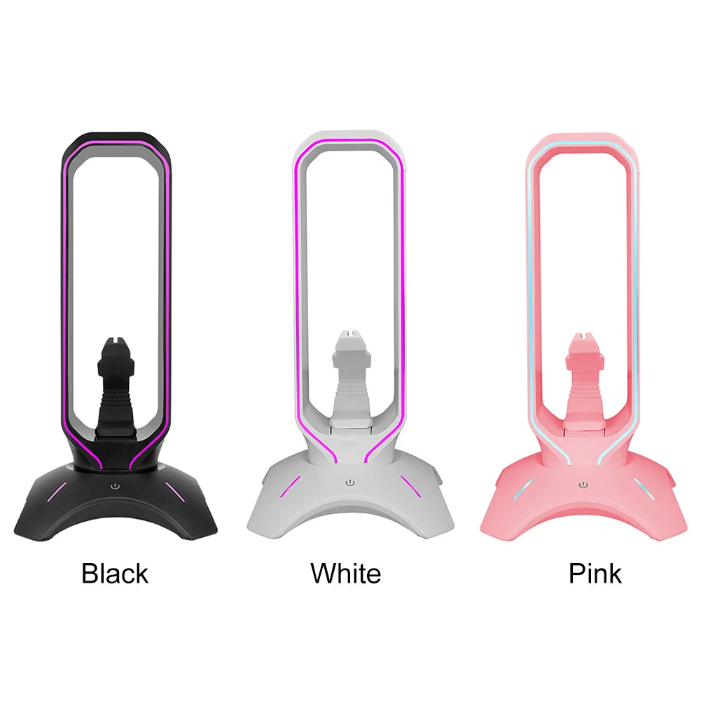 Multifunctional RGB Gaming Headphone Stand RGB Gaming Headphone Stand Computer Headset Stand Holder For Gamers Gaming Earphone