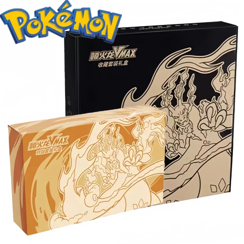 Original Pokemon Card Simplified Chinese Ptcg Charizard Vmax Fight Gift Box Trading Cards Game Card Collection Birthday Gifts