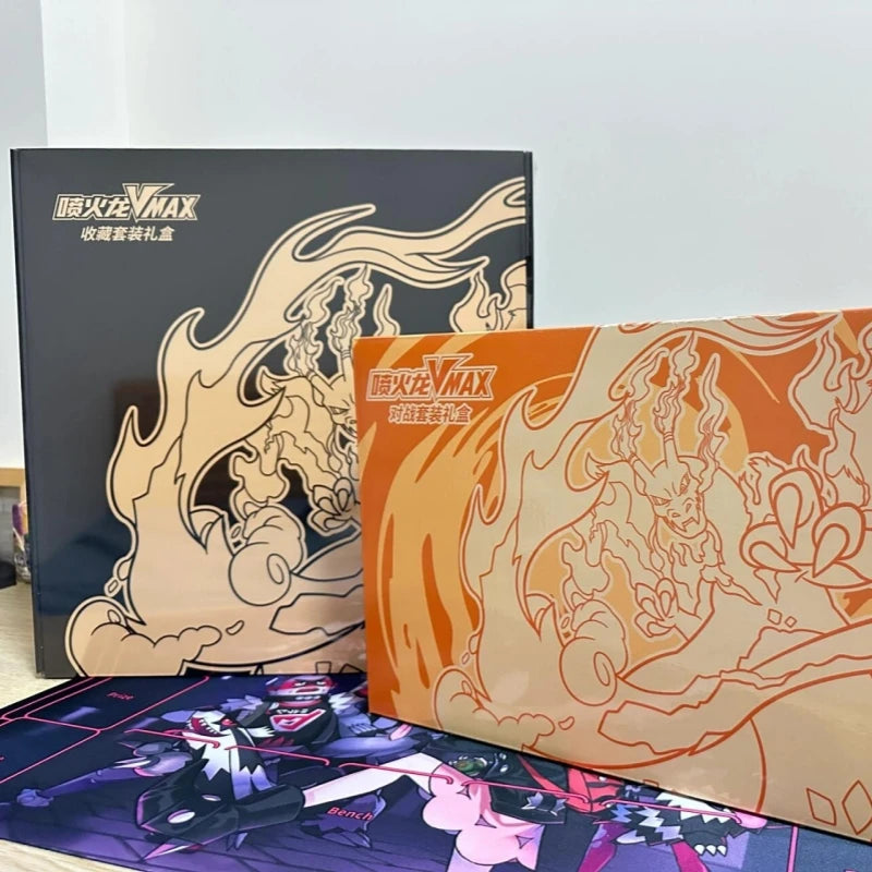 Original Pokemon Card Simplified Chinese Ptcg Charizard Vmax Fight Gift Box Trading Cards Game Card Collection Birthday Gifts