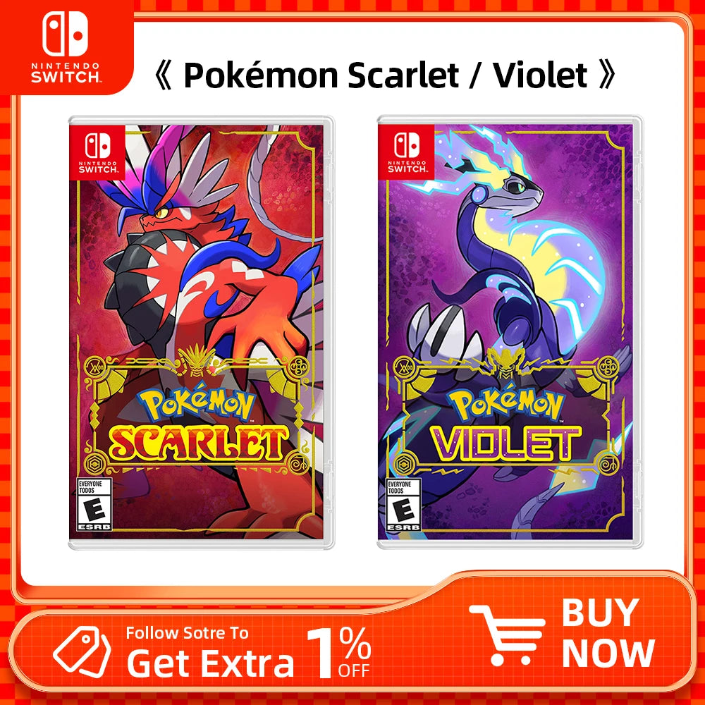 Nintendo Swtich-Pokemon Violet / Pokemon Scarlet- for Switch OLED Lite Games Cartridge Physical Card
