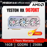 Yeston RX 9070XT-16G GDDR6 256bit Graphics Card 20Gbps 2518MHz Navi48/4nm  Sakura Eye Water Atlantis OC