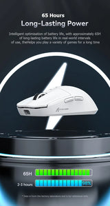 Attack Shark X6 PAW3395 Bluetooth Gaming Mouse , Tri-Mode Connection, RGB Touch Magnetic Charging Base, Macro Gaming Mouse