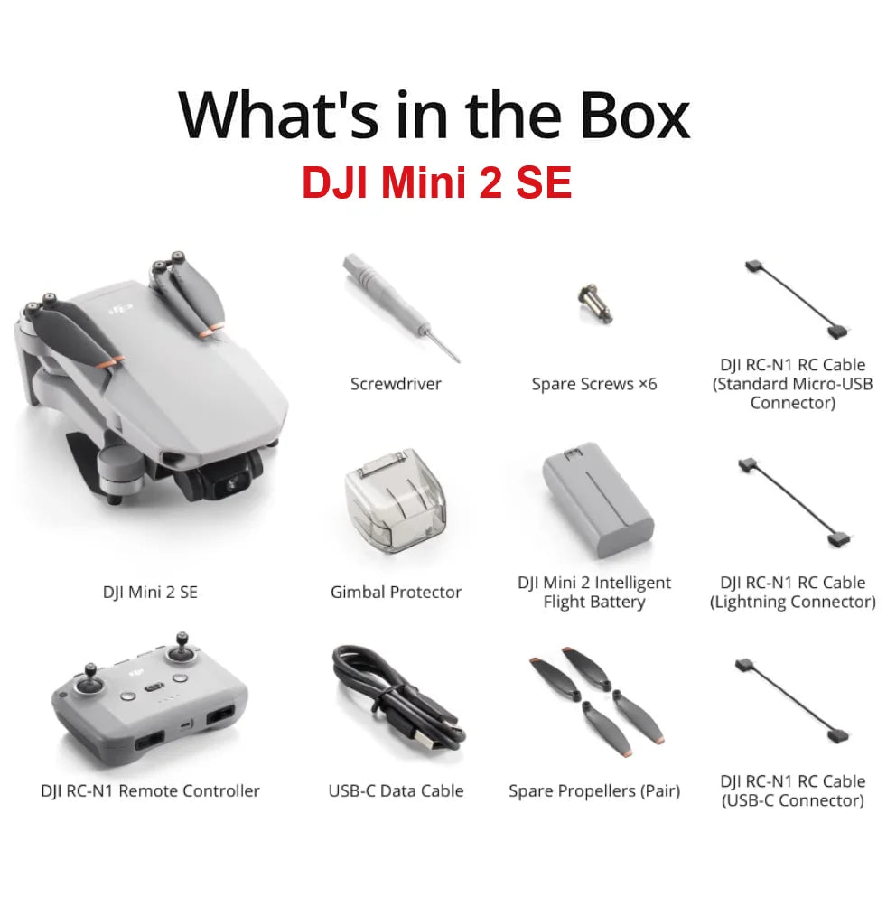 DJI Mini 2 SE Camera Drone 29 Min Max Flight Time 2.7K/30fps Video HD Video Transmission Professional DJI Original Brand New