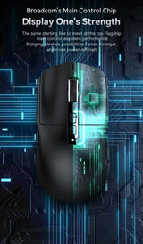 Attack Shark X6 PAW3395 Bluetooth Gaming Mouse , Tri-Mode Connection, RGB Touch Magnetic Charging Base, Macro Gaming Mouse
