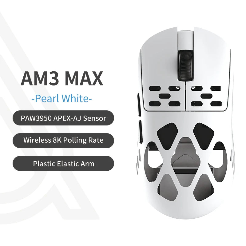 AJAZZ AM3 Pro Max Triple Mode Wireless Gaming Mouse Paw3950 Apex Sensor Magnesium Lightweight Custom Edition Gaming Mouse