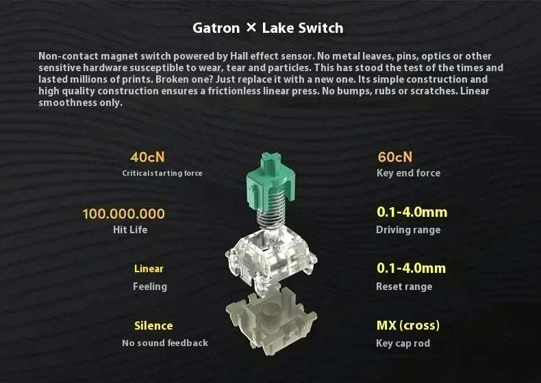 Wooting 60he Magnetic Switch Gaming Keyboards Low Delay Full Dynamic Custom Wired Mechanical Keyboard  PC Esports Accessories