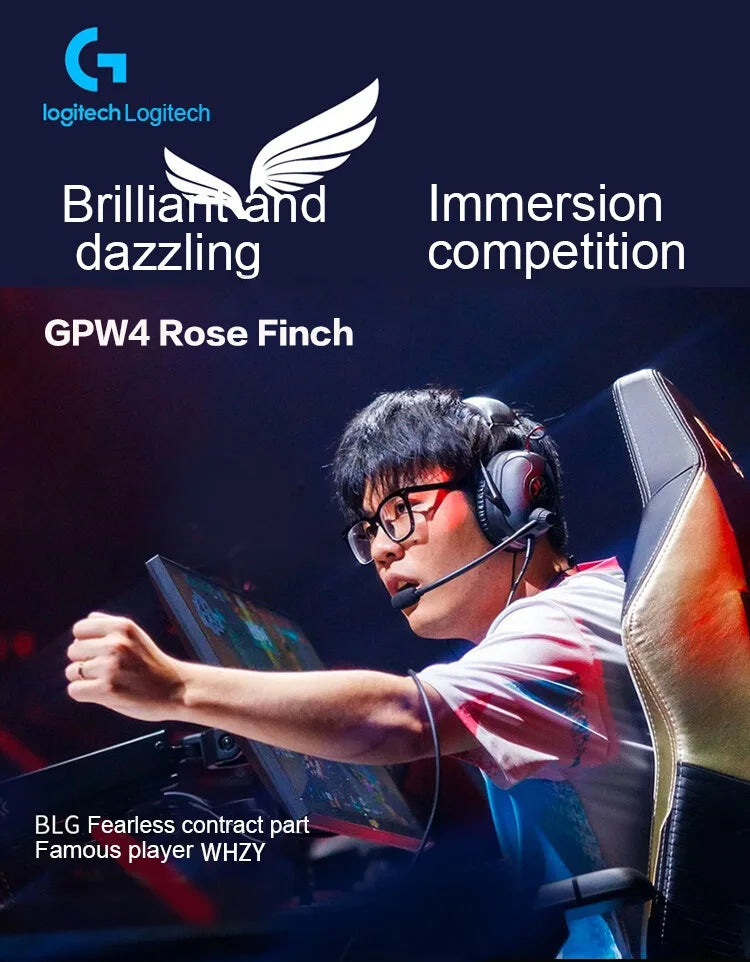 Logitech PRO X SUPERLIGHT 2 DEX GPW4 Wireless Gaming Mouse Lightweight ROSE FINCH Hawkeye Gaming Mouse