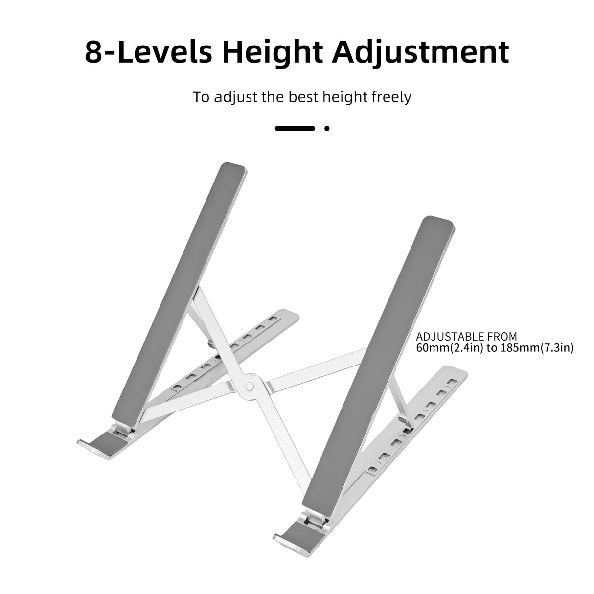 Aluminum Laptop Stand Holder Riser Computer Tablet Stand Desktop Holder Compatible with 10-15.6” MacBook,iPad, HP, Dell, Lenovo