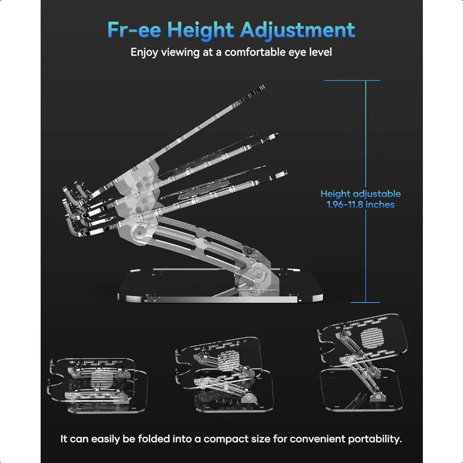 Adjustable Foldable Laptop Stand Portable Ergonomic Computer Stand for Laptop Compatible with 10 to 15.6 Inches Notebook Comput