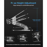 Adjustable Foldable Laptop Stand Portable Ergonomic Computer Stand for Laptop Compatible with 10 to 15.6 Inches Notebook Comput